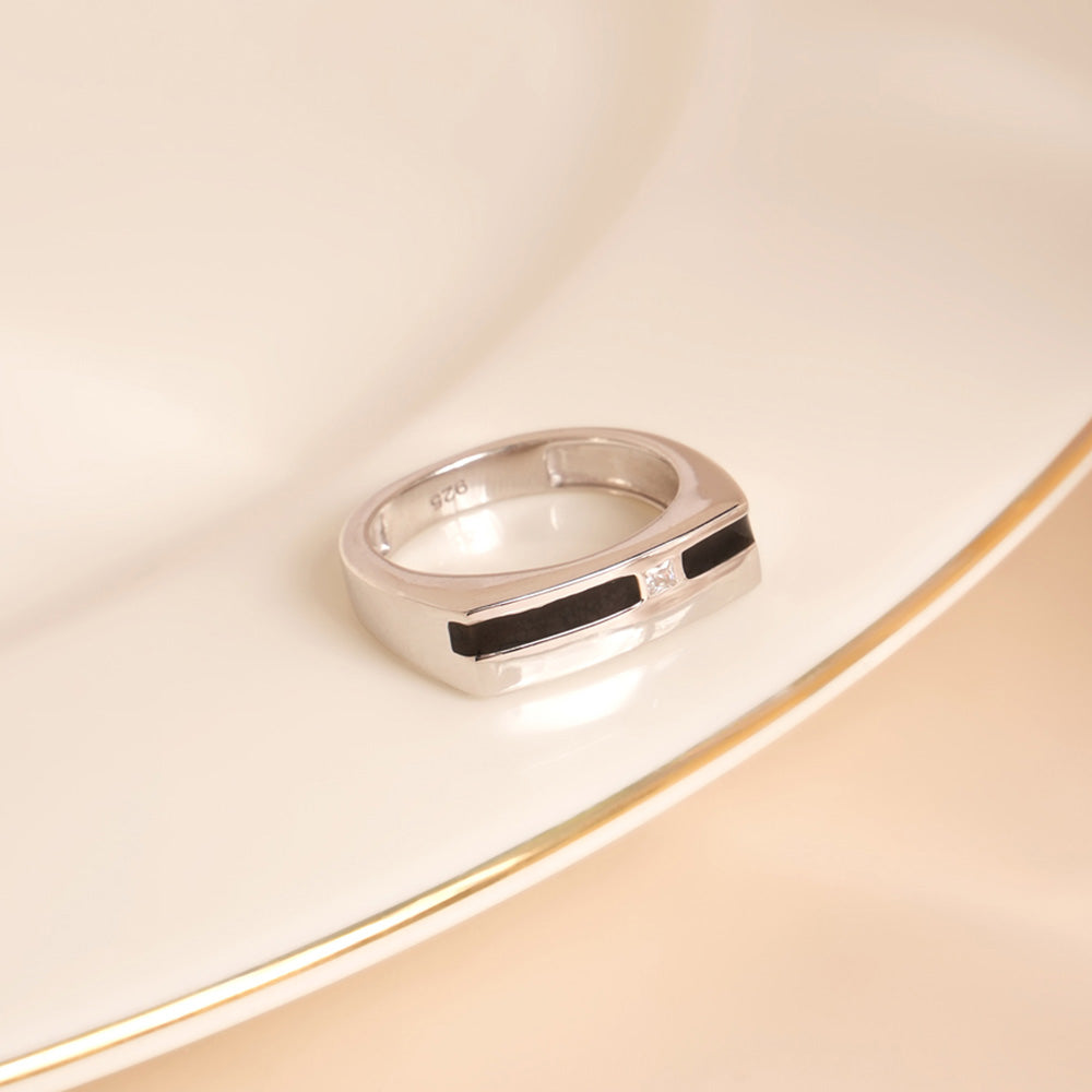 Duality 925 Silver Unisex Band Ring - view 5