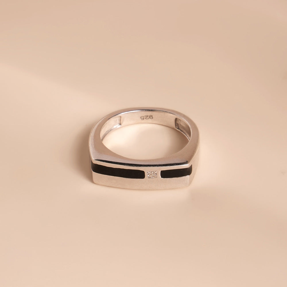 Duality 925 Silver Unisex Band Ring - view 7