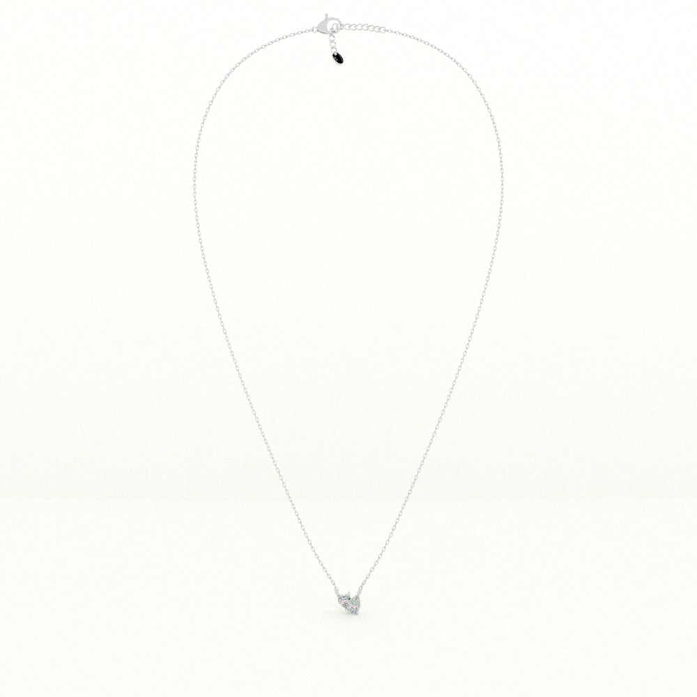 Twin Heart 925 Sterling Silver Necklace - view 3