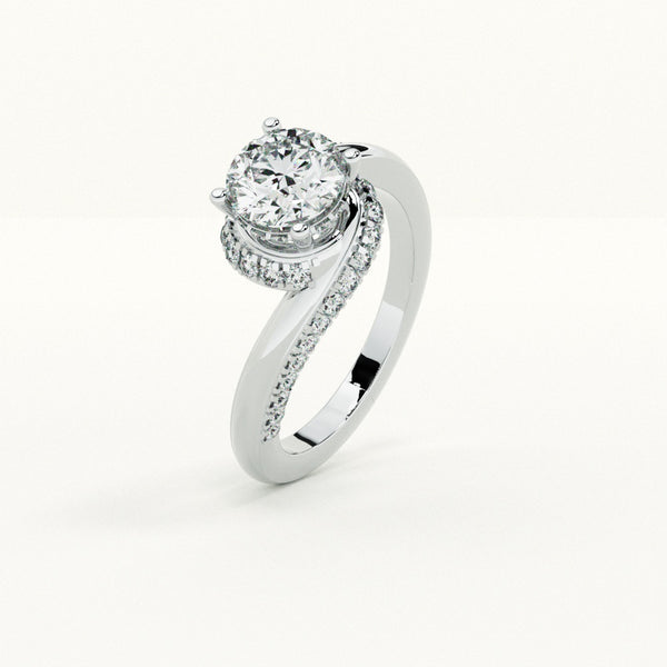 Cushion-Cut Halo 925 Sterling Silver Ring - Image 1