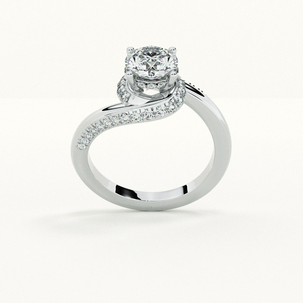Cushion-Cut Halo 925 Sterling Silver Ring - view 3