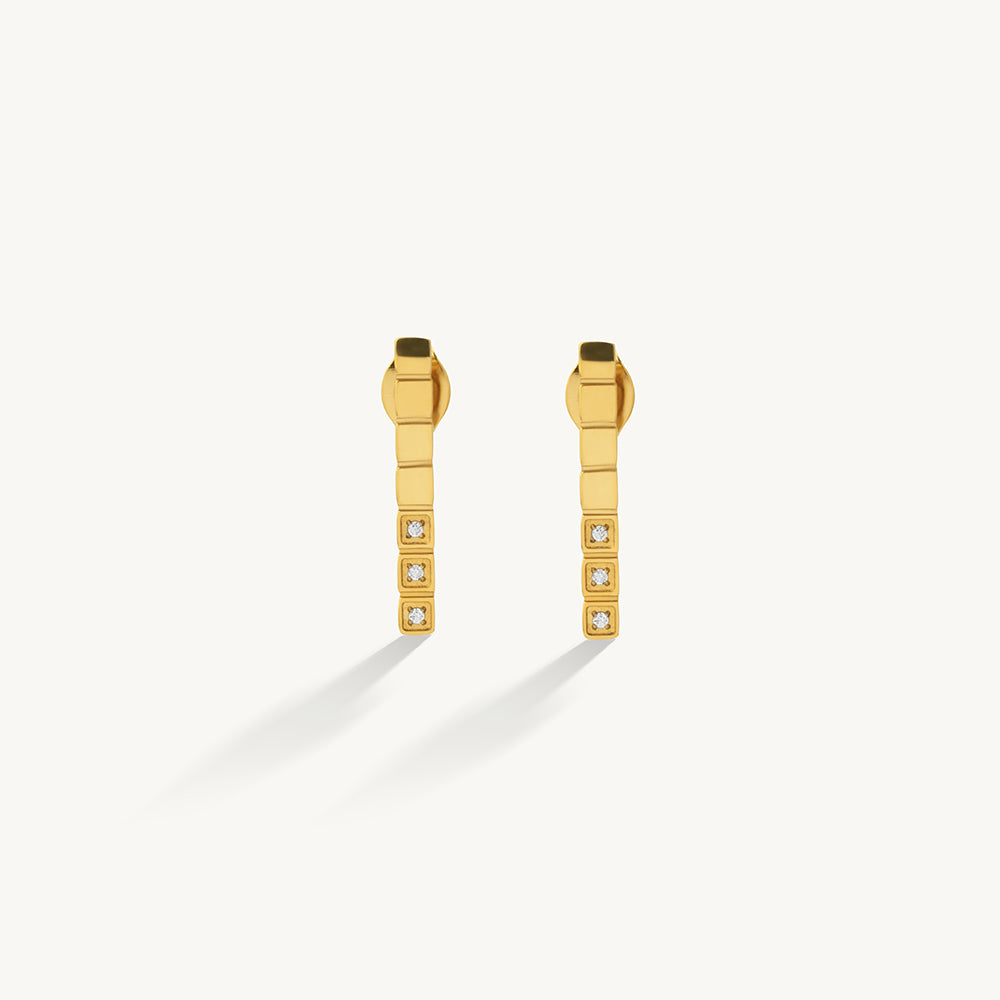 Stylish Geometric Crystal Earrings