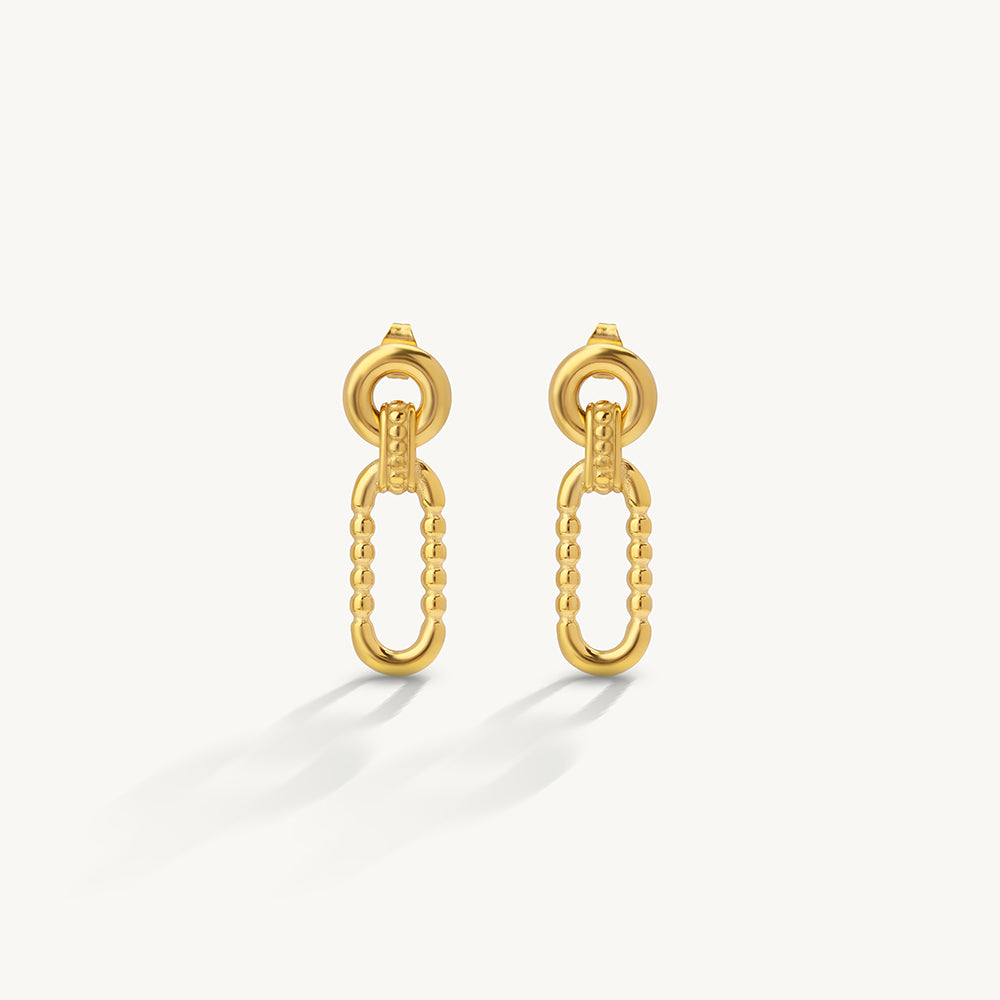 Orb Link Structured Dangle Earrings