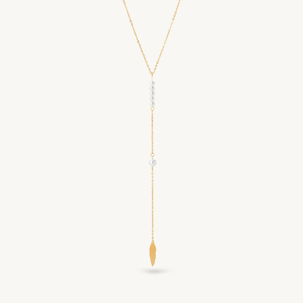 Drift Pearl Lariat Necklace
