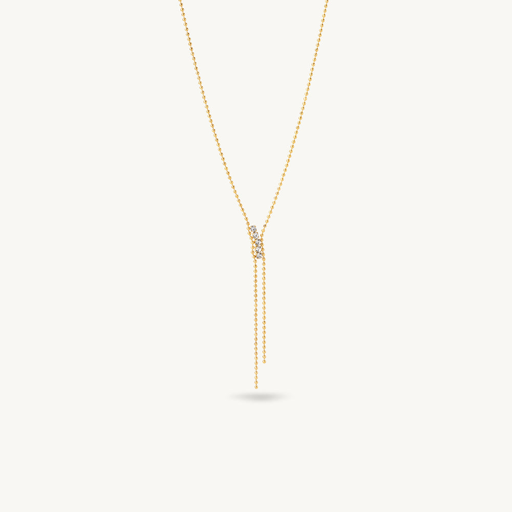 Crystal Accent Lariat Necklace