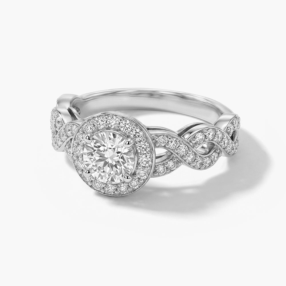 925 Silver Blush Halo Ring