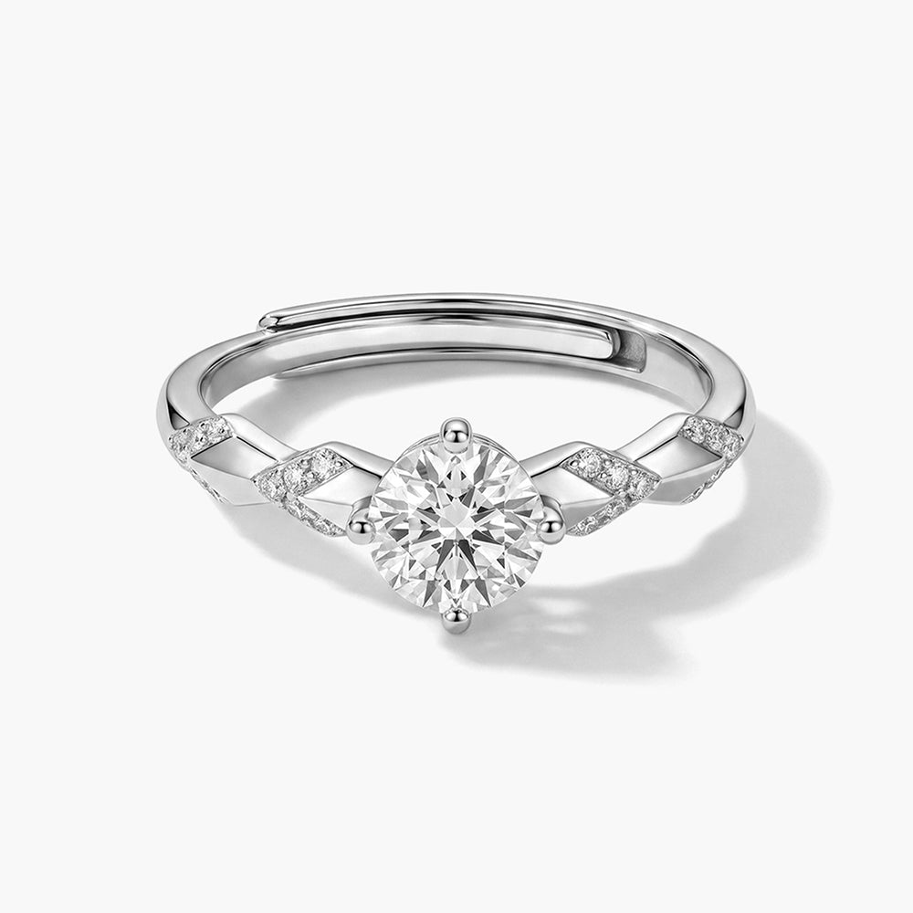 Interwind Solitaire 925 Sterling Silver Ring – PALMONAS