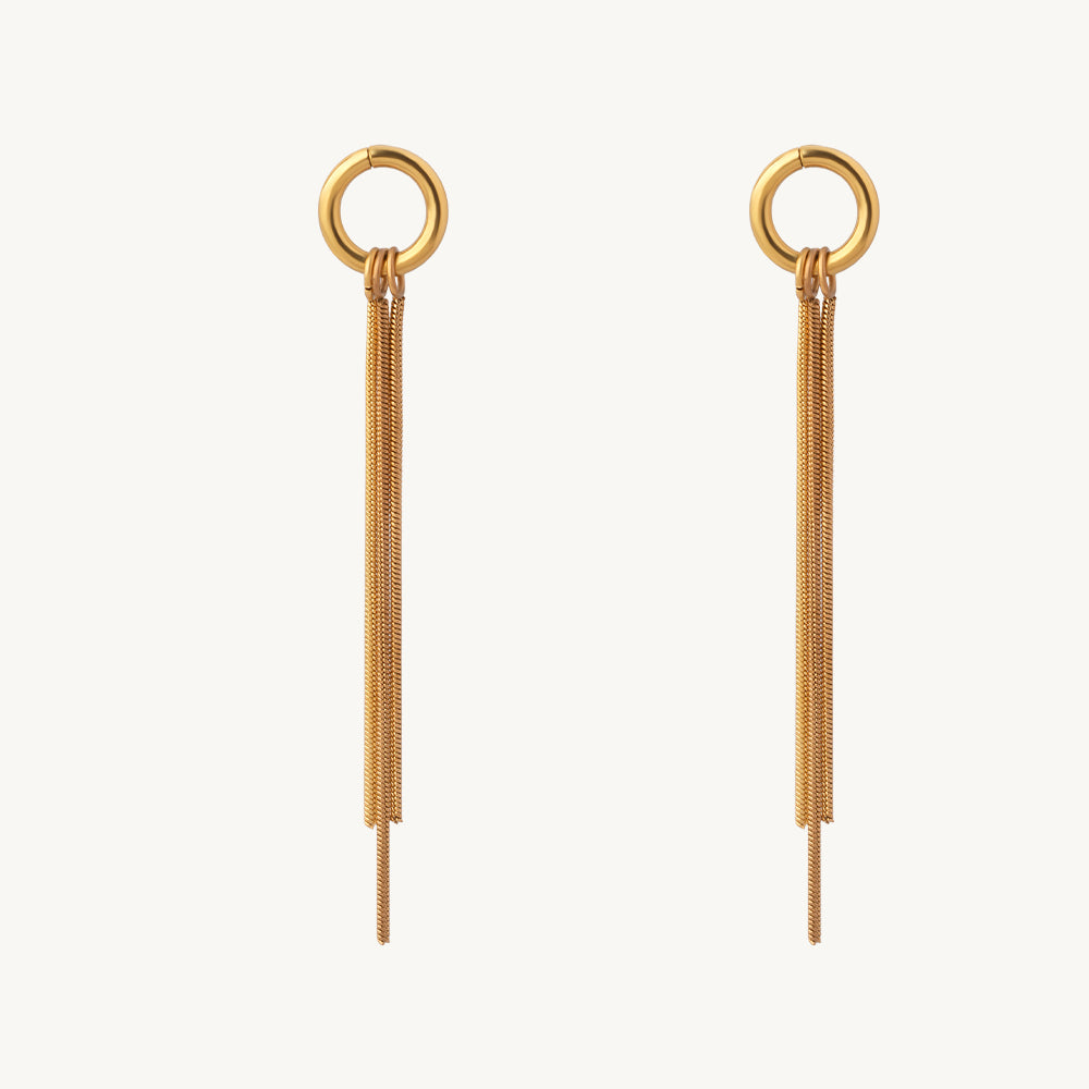 Halo Orbit Tassel Earrings