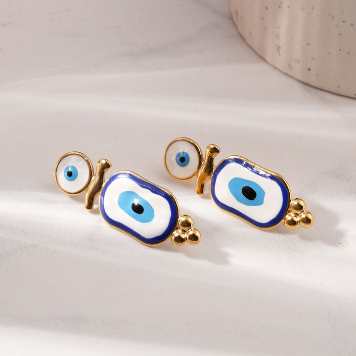 Evil Eye Dangle Earrings-2