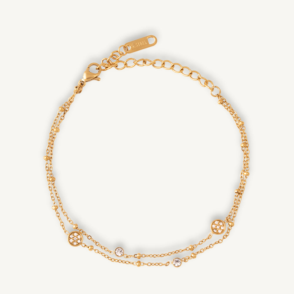 Lustre Crystal Accent Layer Bracelet