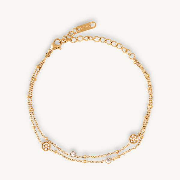 Lustre Crystal Accent Layer Bracelet