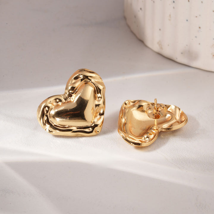 Luxe Heart Stud Earrings-3