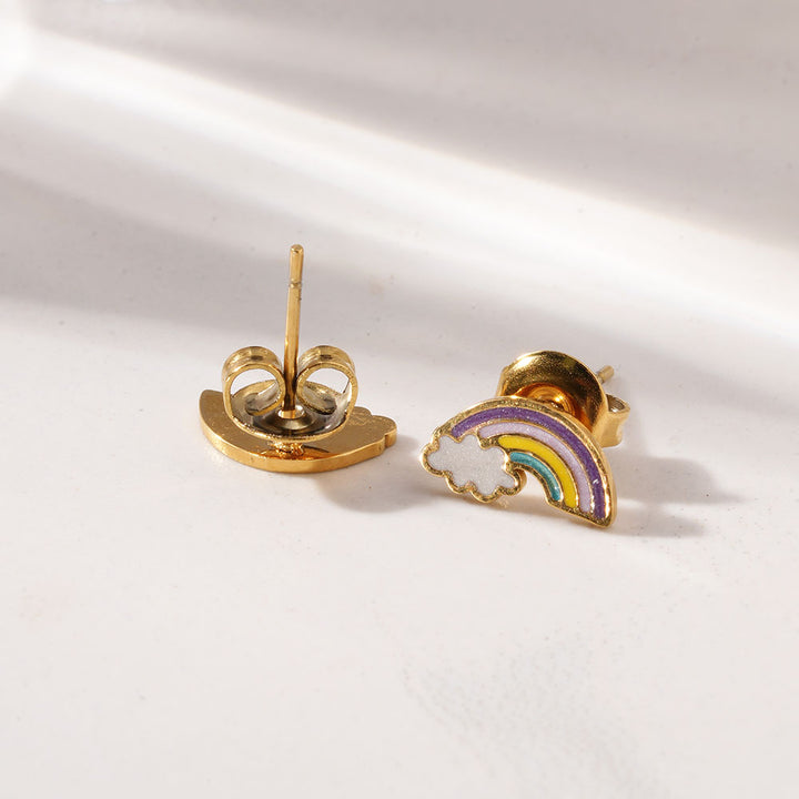 Rainbow Stud Earrings-4