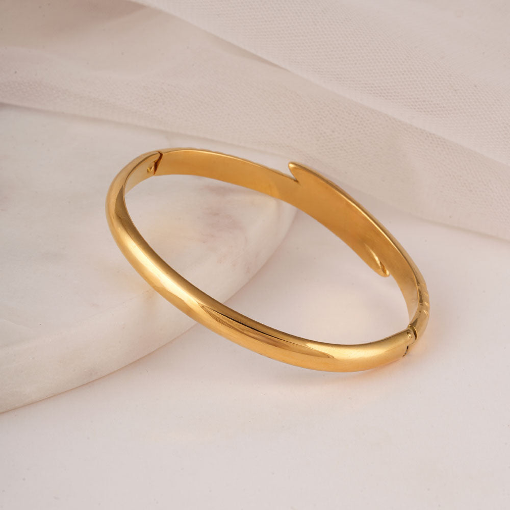 Textured Snake Tail Bangle Bracelet - view 5