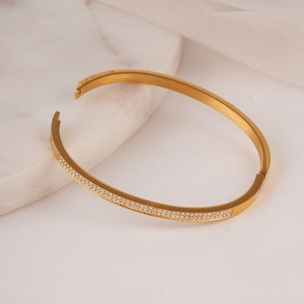 Classy Stone Bangle Bracelet - view 3