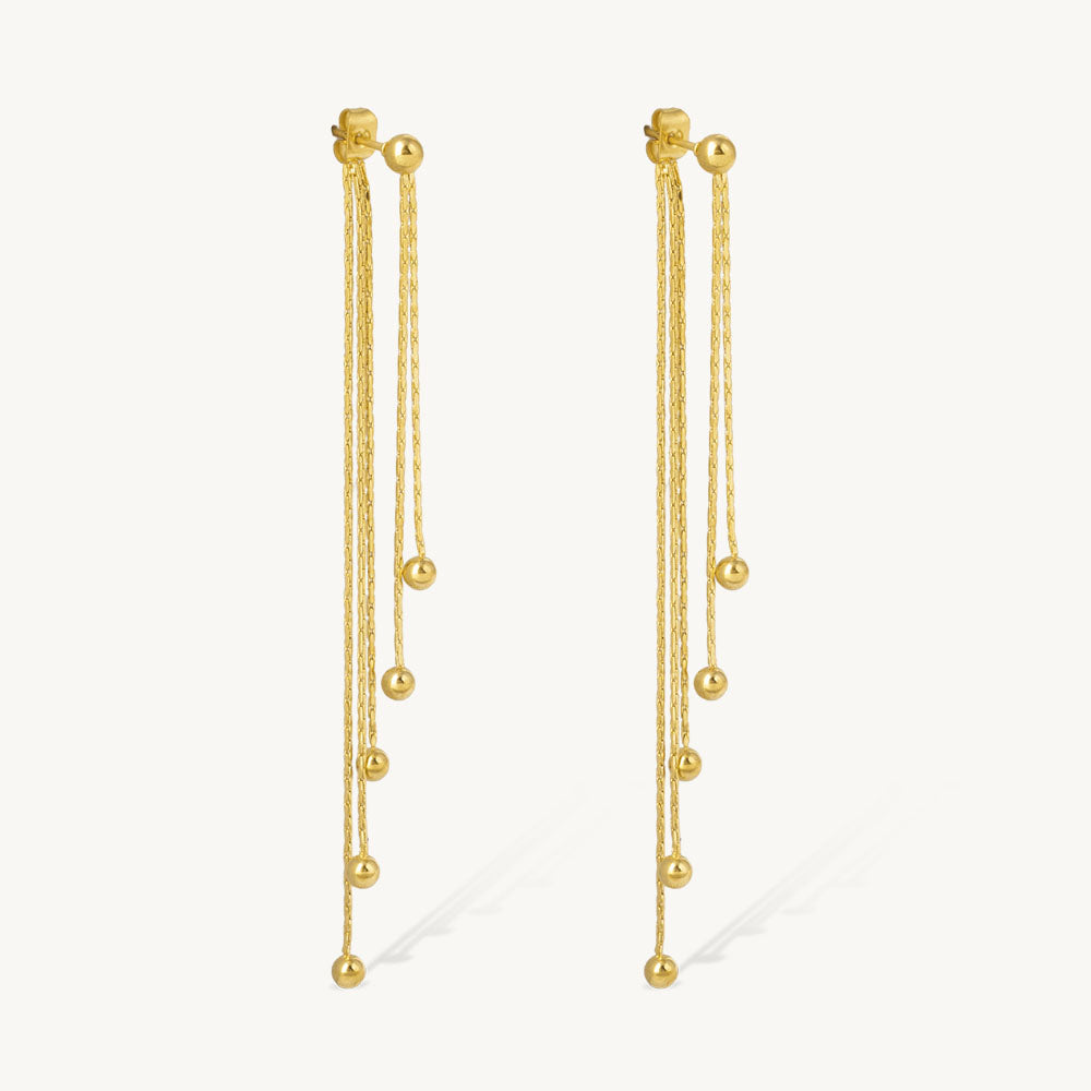 Classic Beaded Chain Dangler Earrings