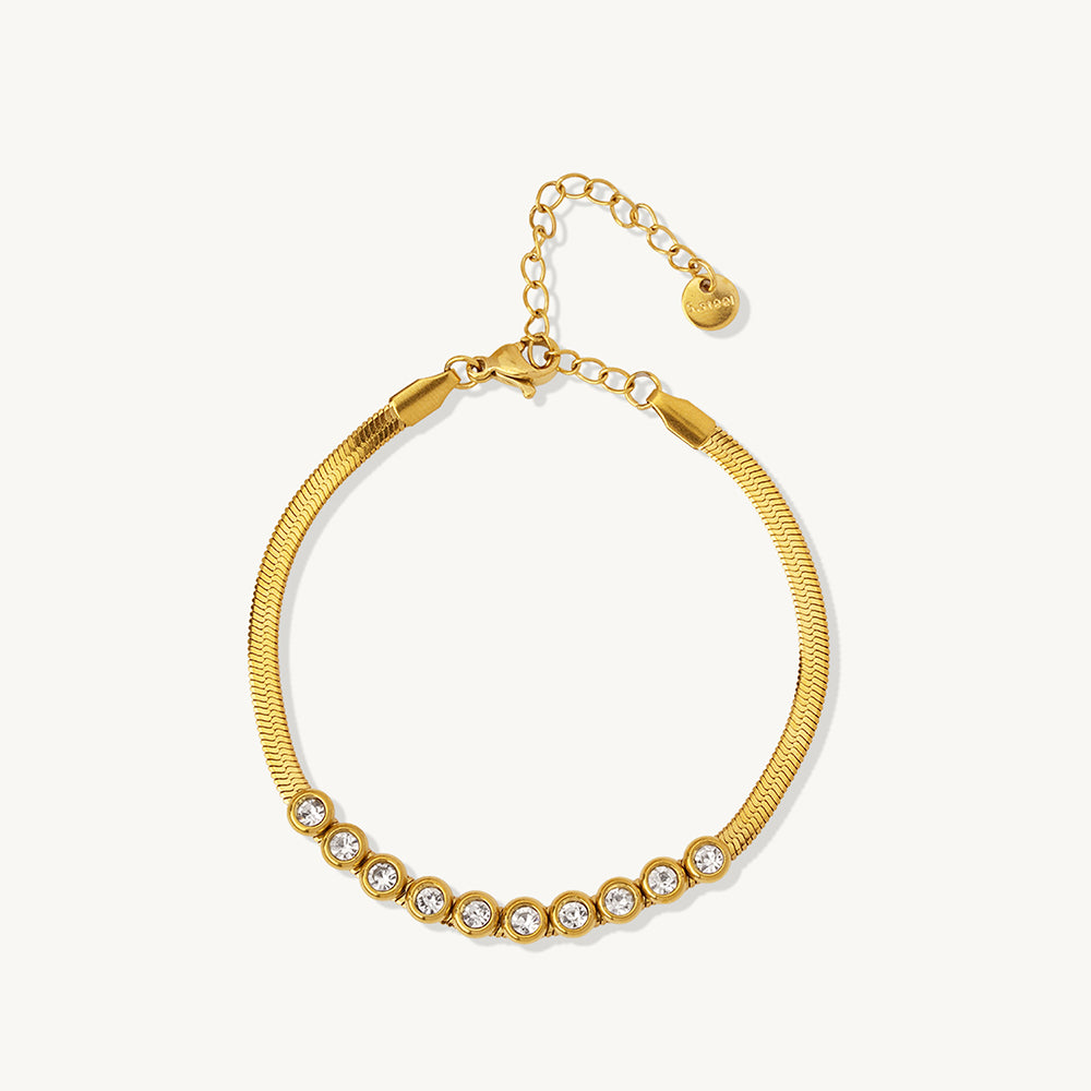 Opulent Crystal Chain Bracelet