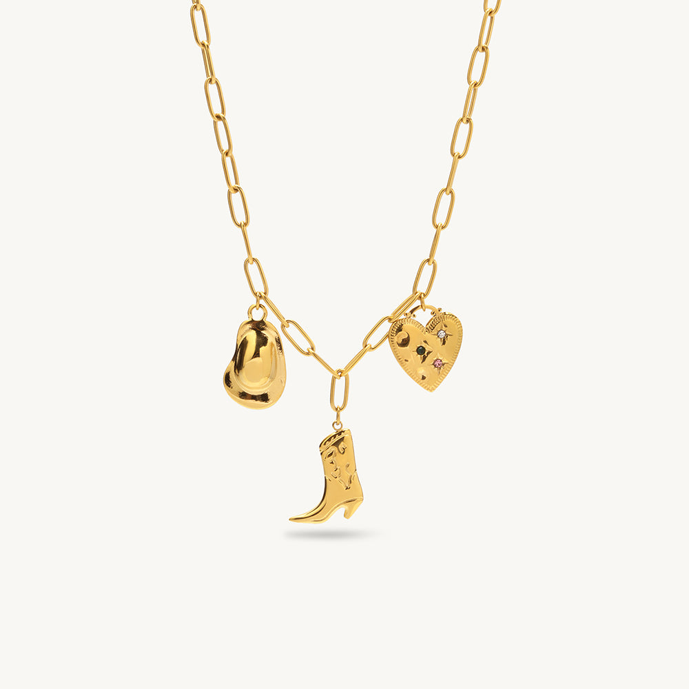 Trinket Charm Statement Neckklace