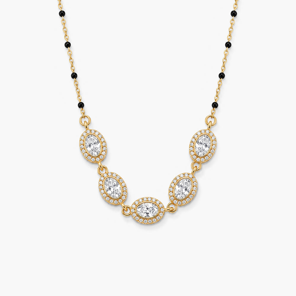 Radiant Marquise Crystal Demifine Mangalsutra