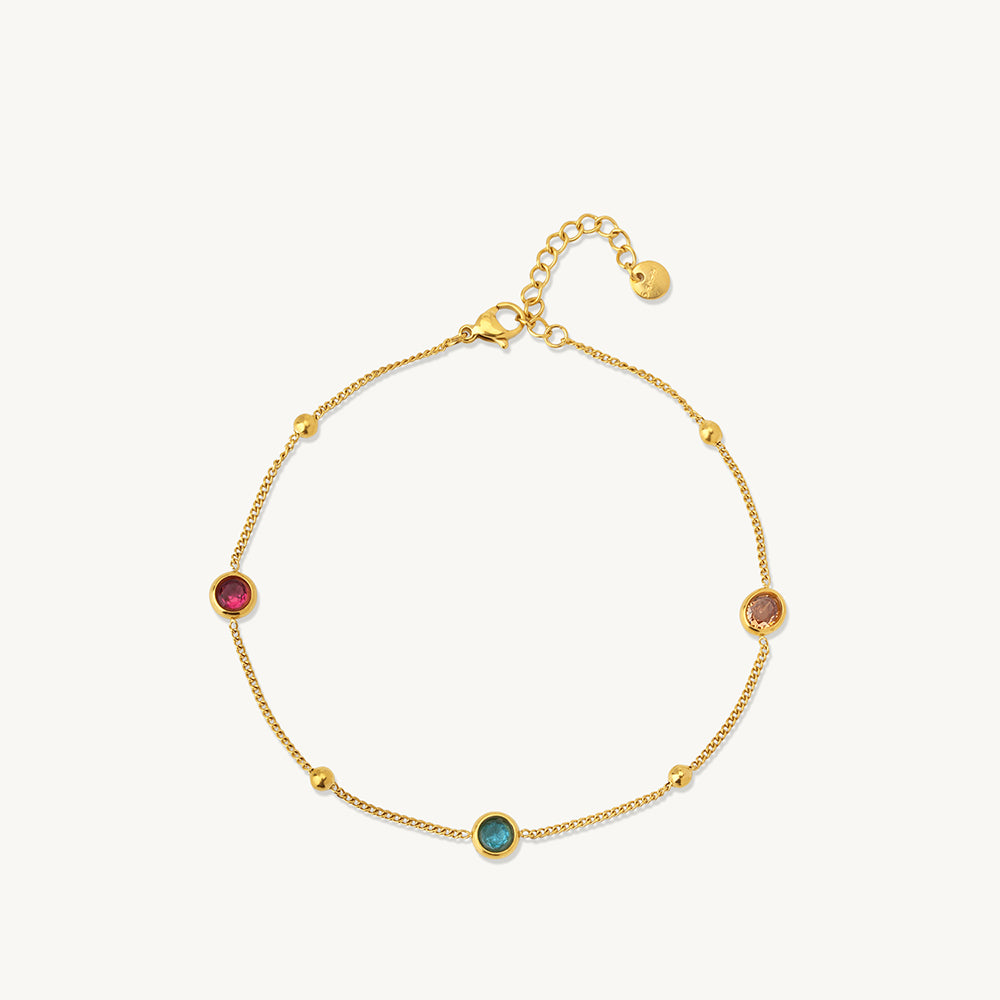 Trio Spark Beaded Anklet