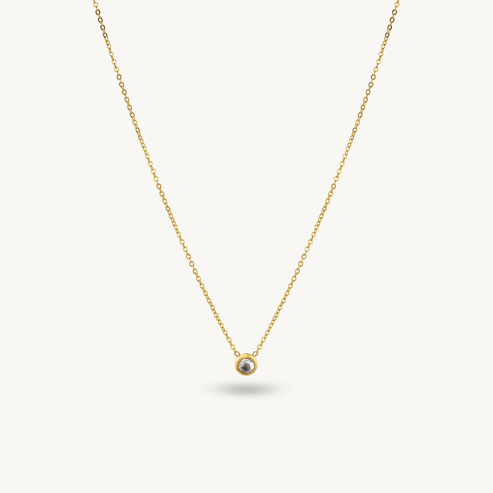 Elegant Halo Pendant Necklace