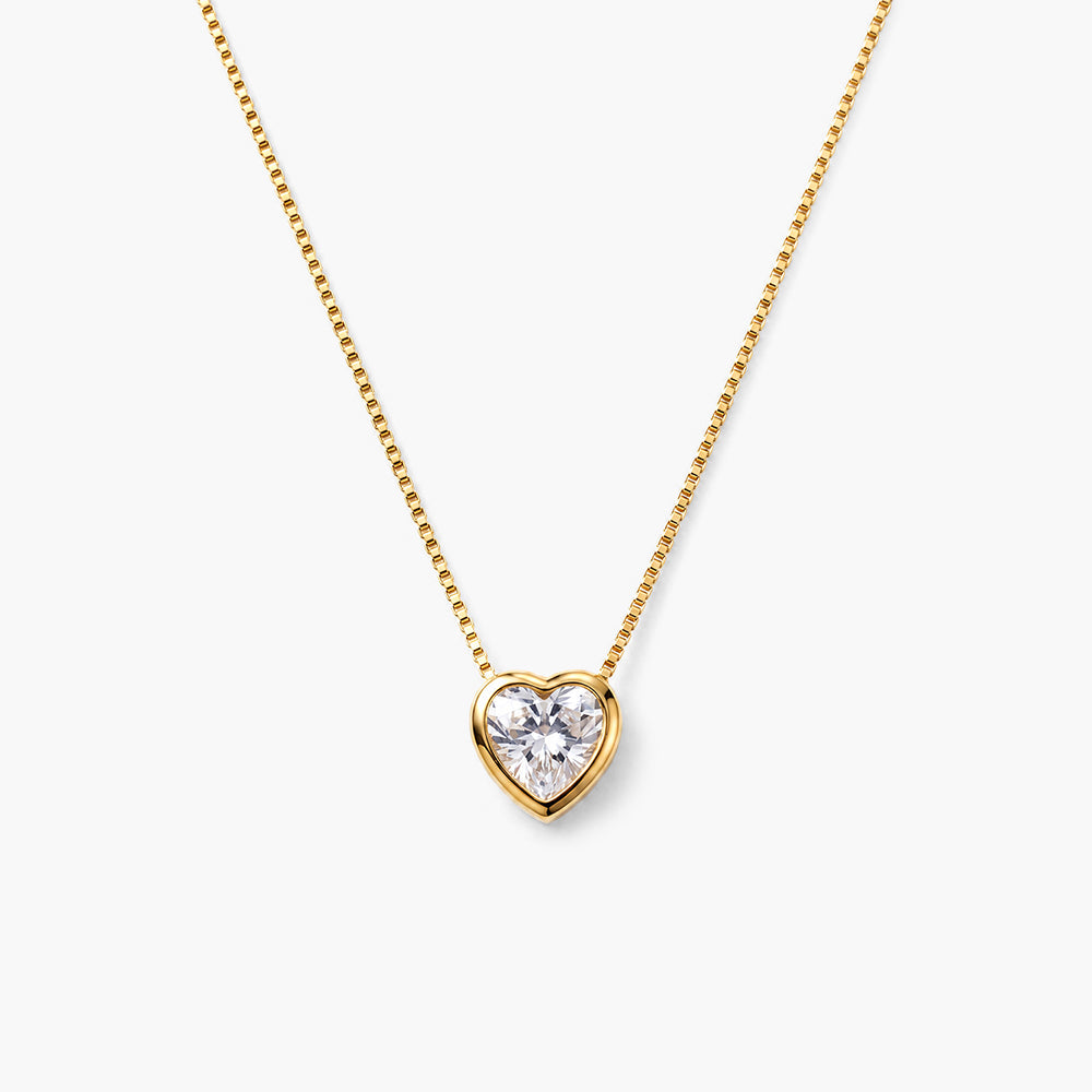 Celestial Spark Heart Necklace