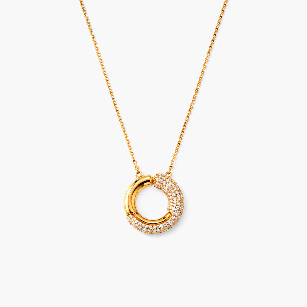 Aurielle Crescent 925 Sterling Silver Pendant Necklace
