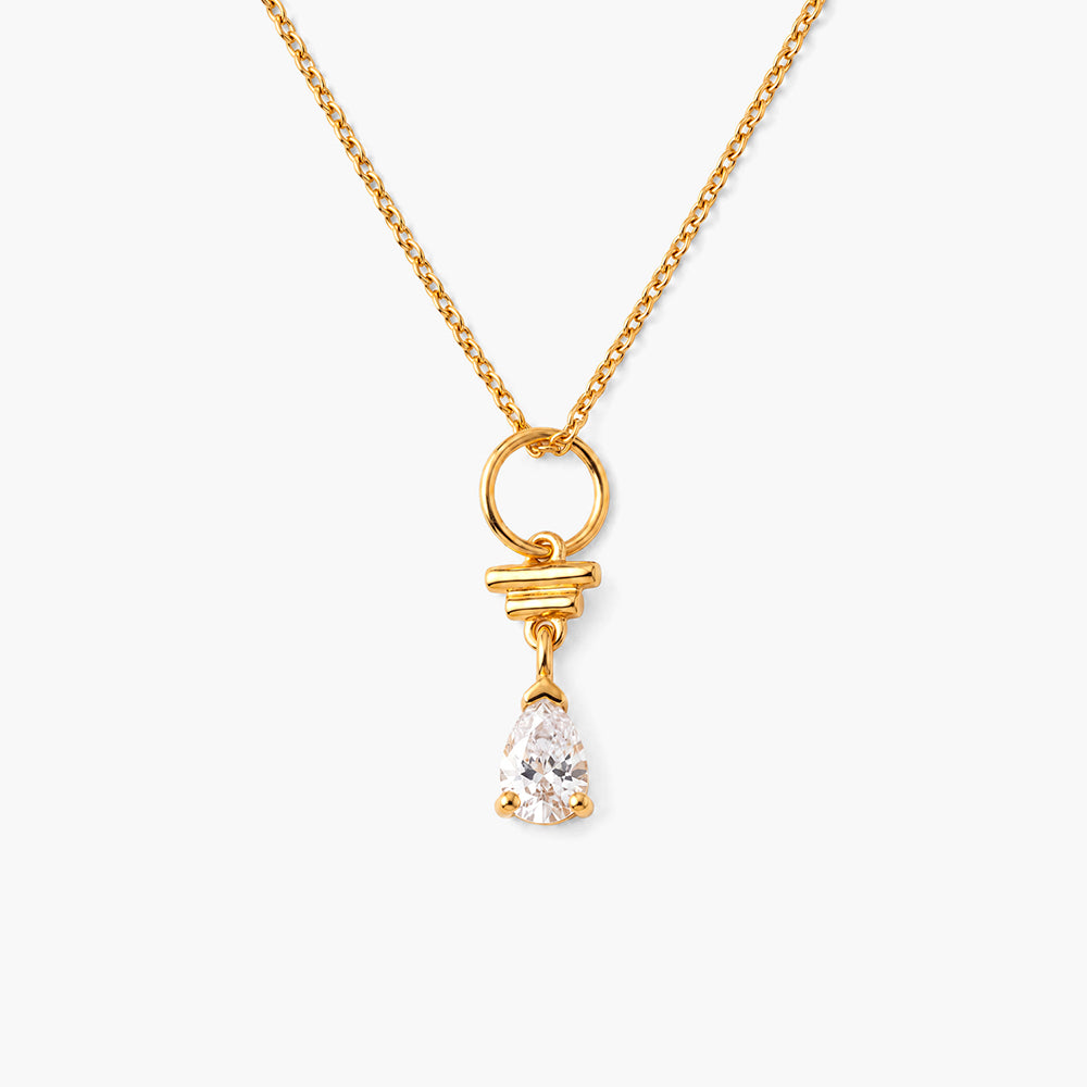 Lunara Drop 925 Sterling Silver Pendant Necklace