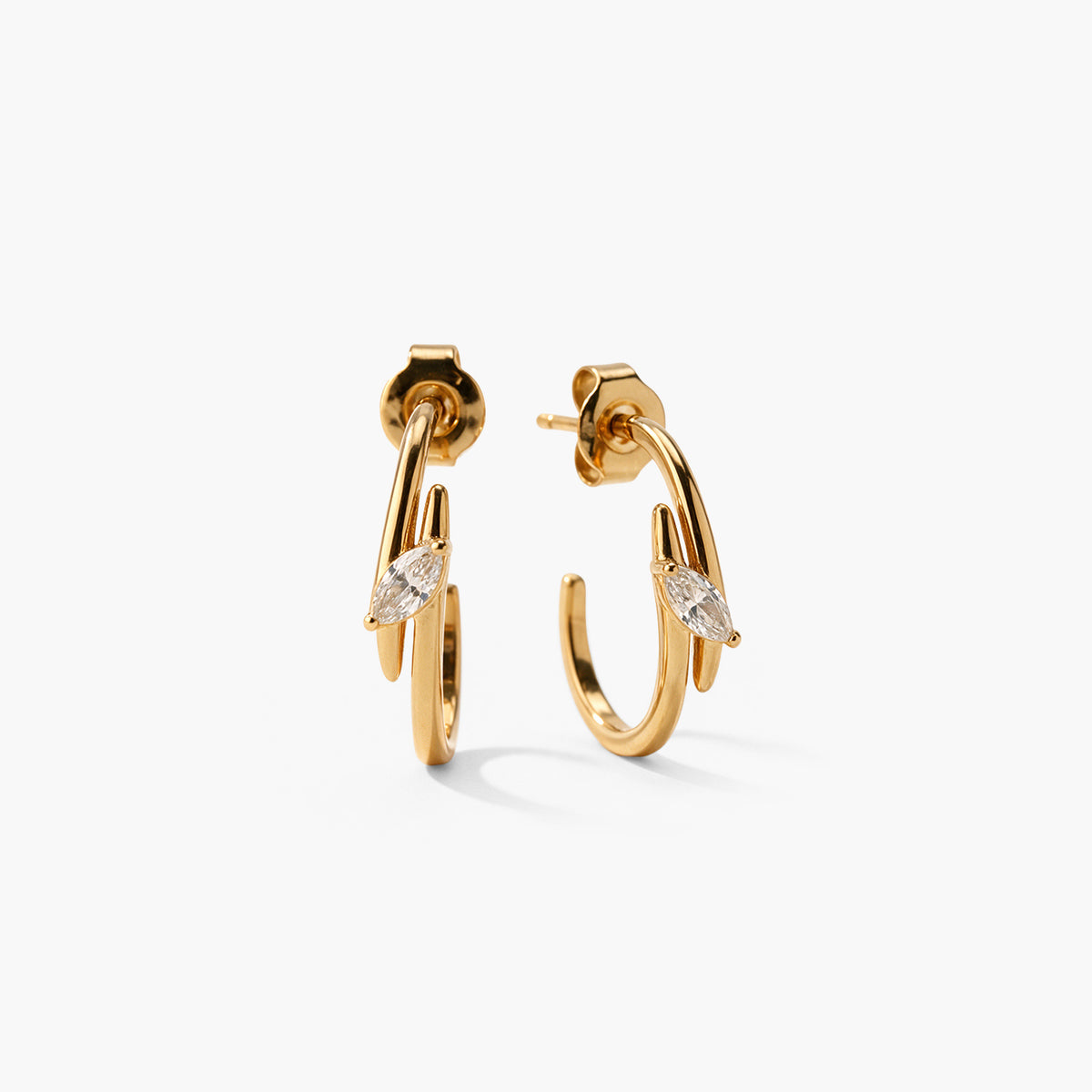 Marquise Wrap 925 Sterling Silver Earrings