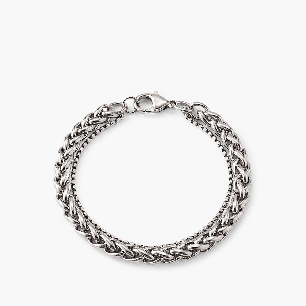Layered Silver Bracelet