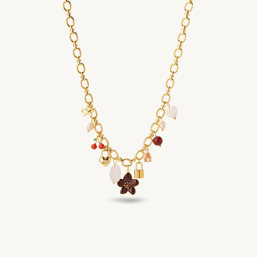 Floral Bloom Charm Necklace