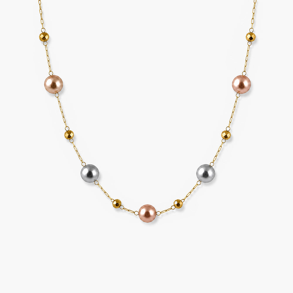 Beaded Dot Station Necklace