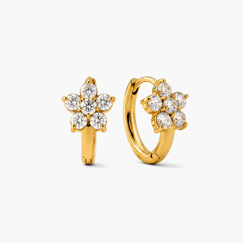 Adorning Flora Gold Huggies