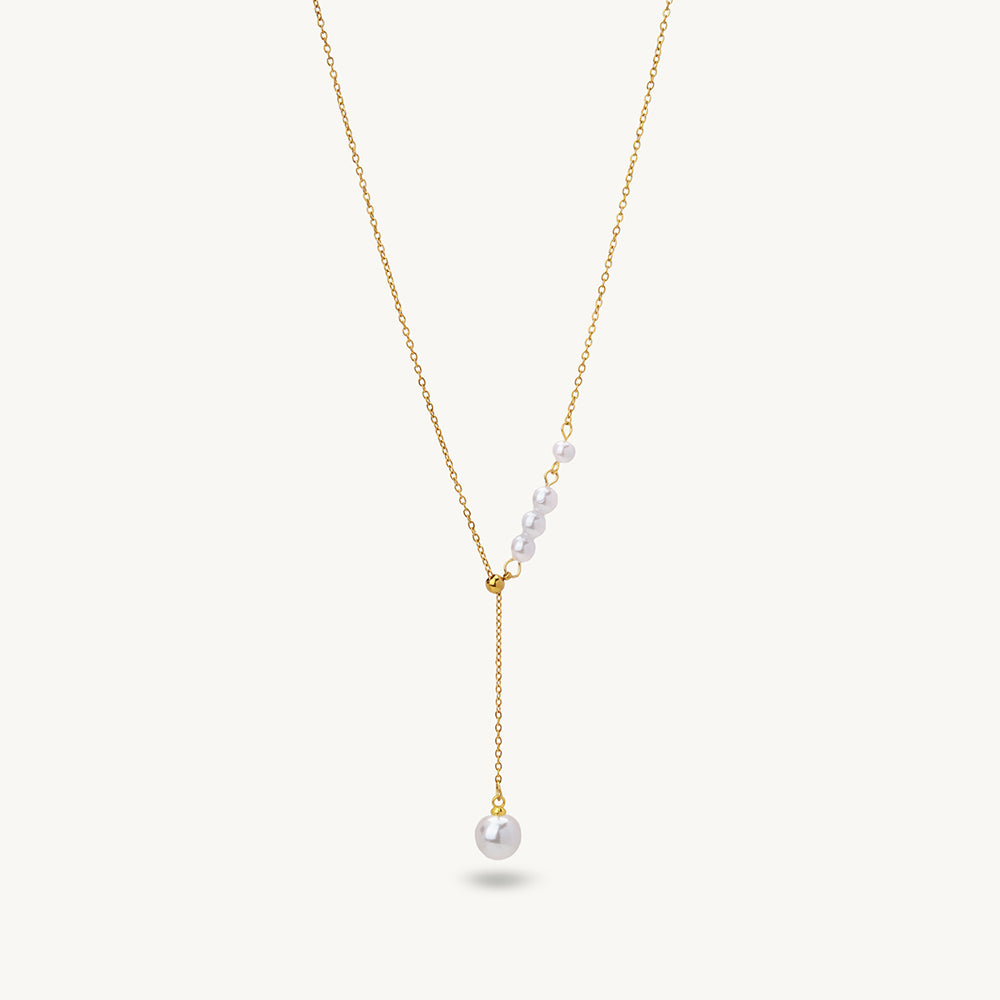 Lumi Pearl Drop Lariat Necklace
