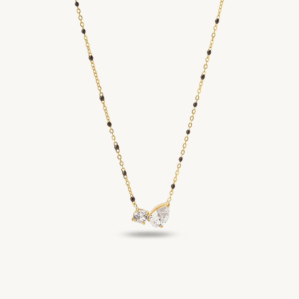 Golden Duo Crystal Demifine Mangalsutra