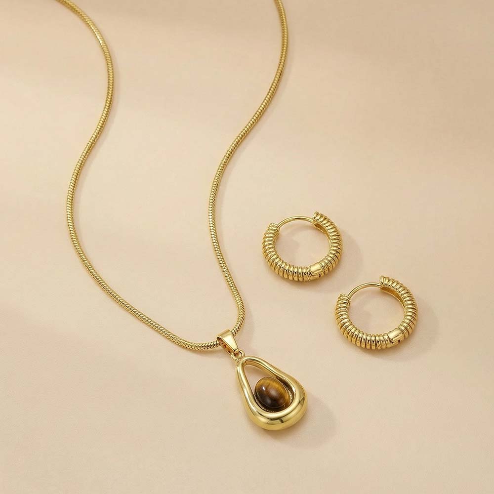 Asymmetrical Flow Jewellery Set