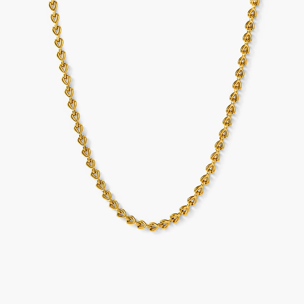 Heart Link Chain Necklace