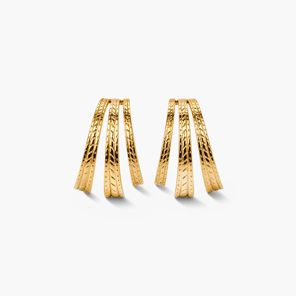 Statement Gold Stud Earrings
