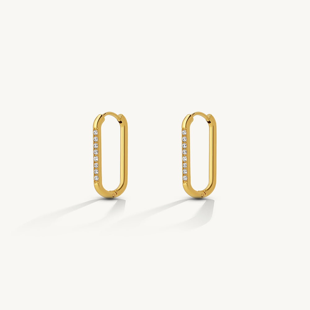 Elegant Oval Hoop Earrings