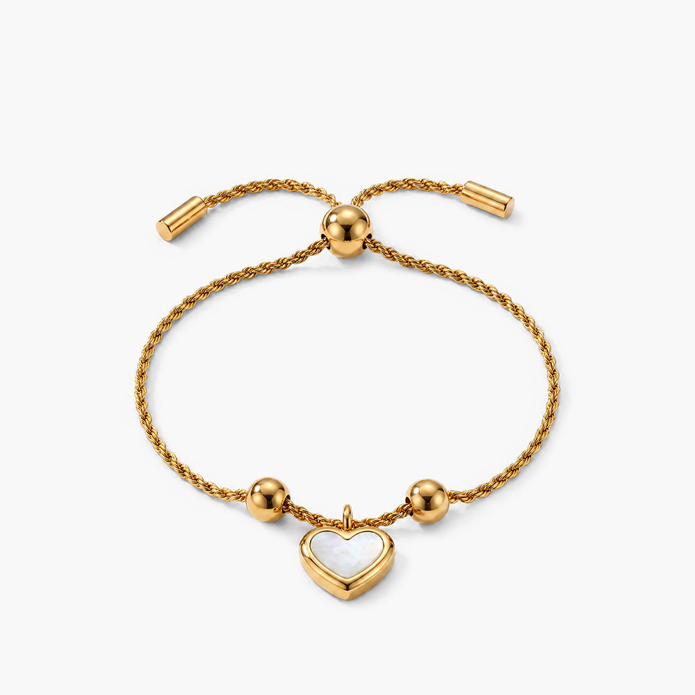 Moonstone Heart Bracelet