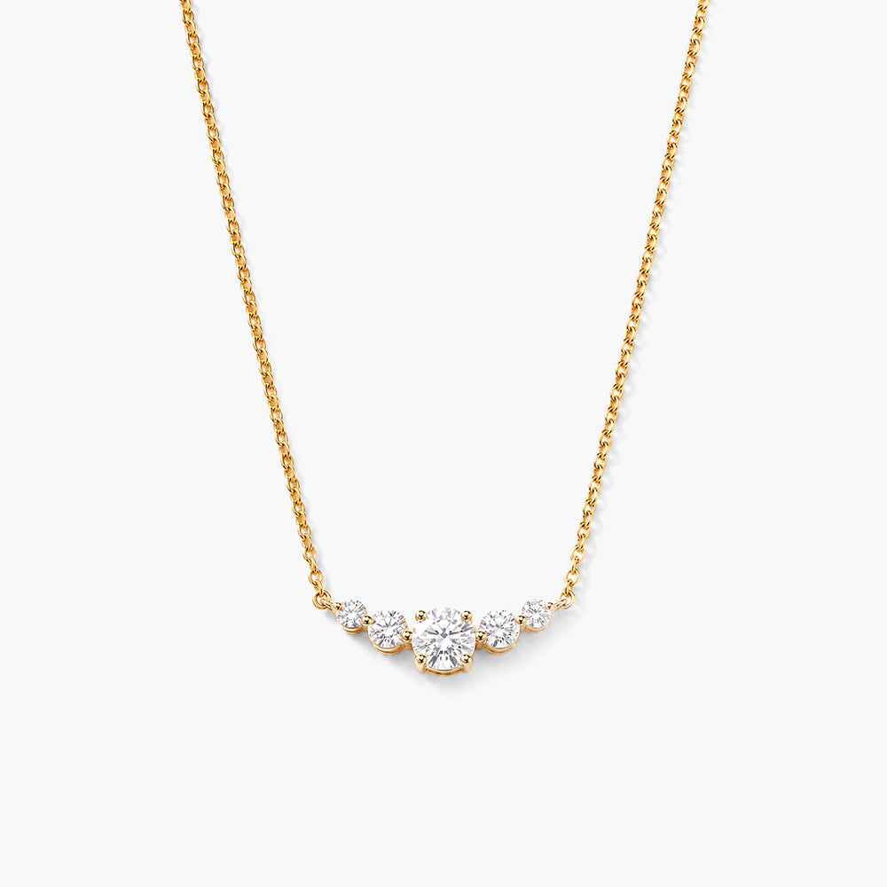 Dainty Crystal Cluster 925 Sterling Silver Necklace
