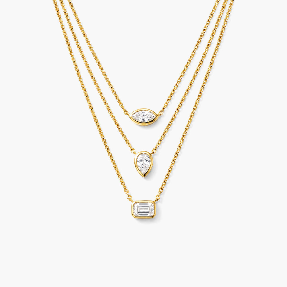 Dainty Marquise Crystal 925 Sterling Silver Necklace