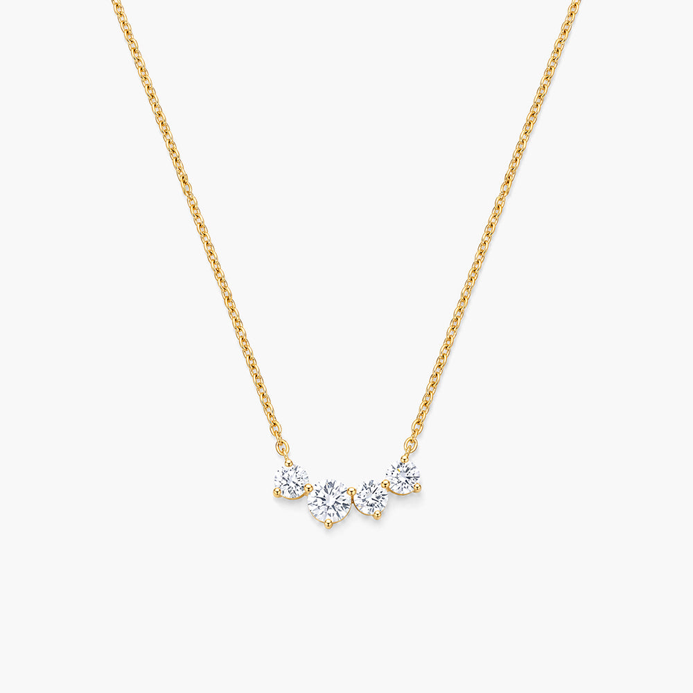 Dainty Crystal Harmony 925 Sterling Silver Necklace