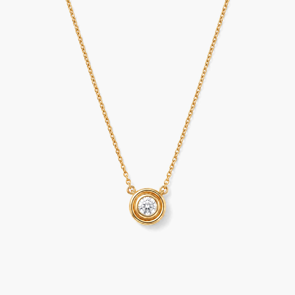 Luna Halo 925 Sterling Silver Pendant Necklace