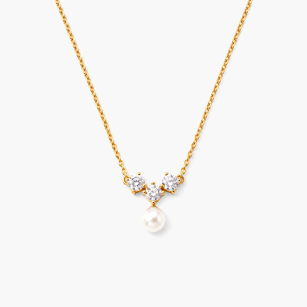 Aurelia Pearl Bloom 925 Sterling Silver Pendant Necklace