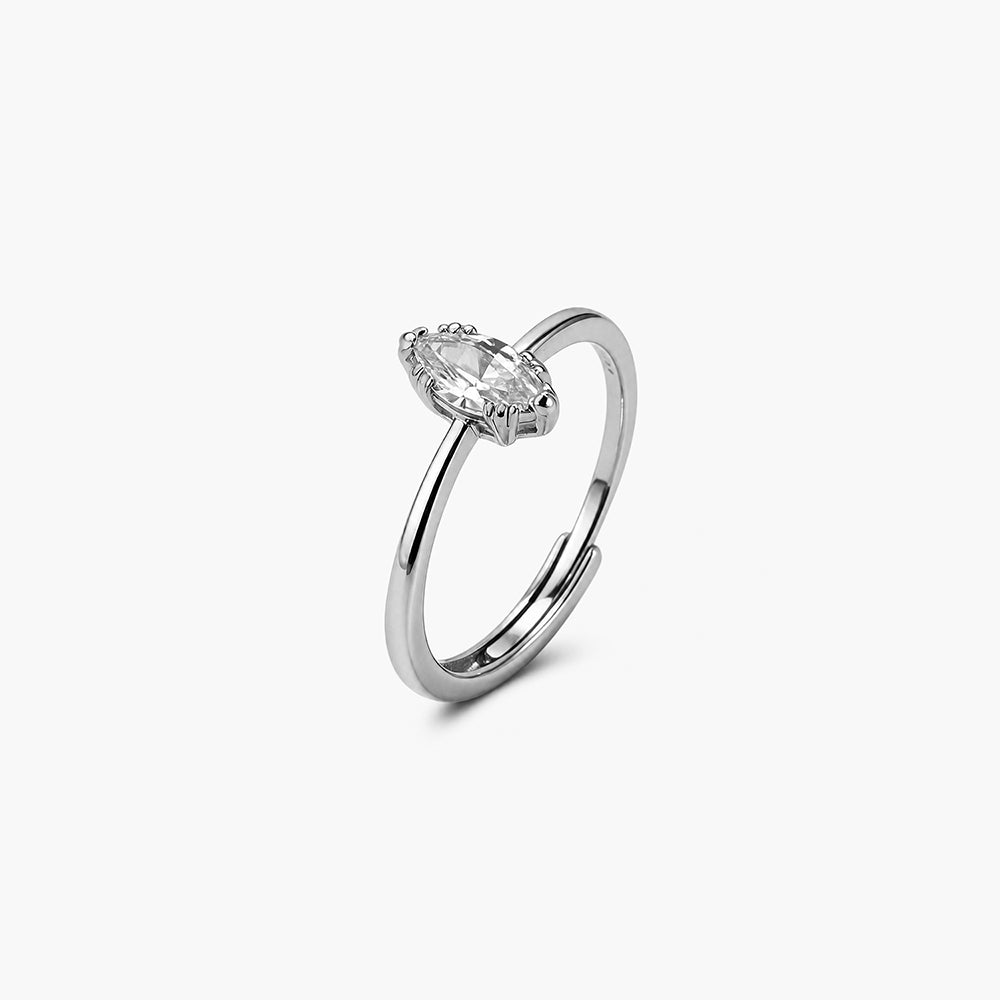 Celeste Bloom Platinum Plated 925 Sterling Silver Ring