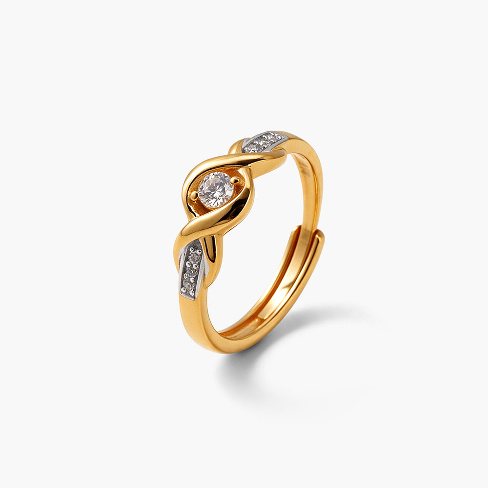 Twist Halo Bezel 925 Sterling Silver Ring