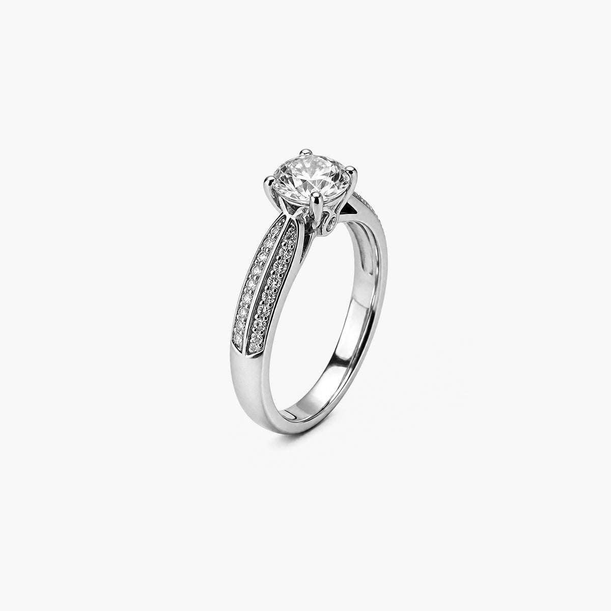 Lustrous Crystal 925 Sterling Silver Ring
