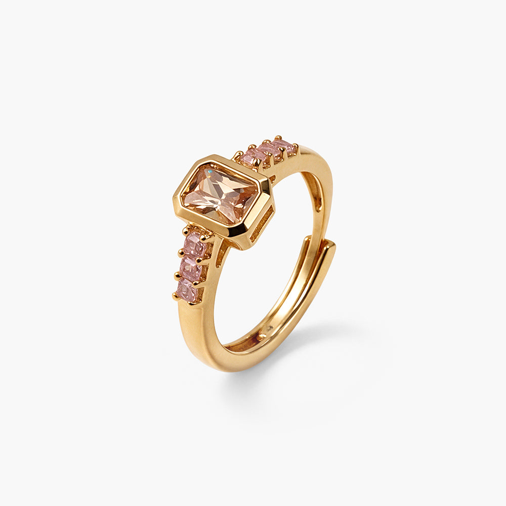 Rosy Radiance 925 Sterling Silver Ring