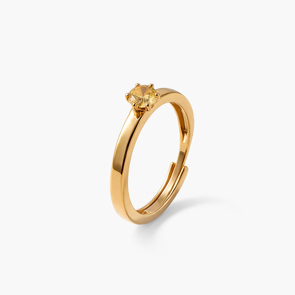 Celeste Yellow 925 Sterling Silver Ring